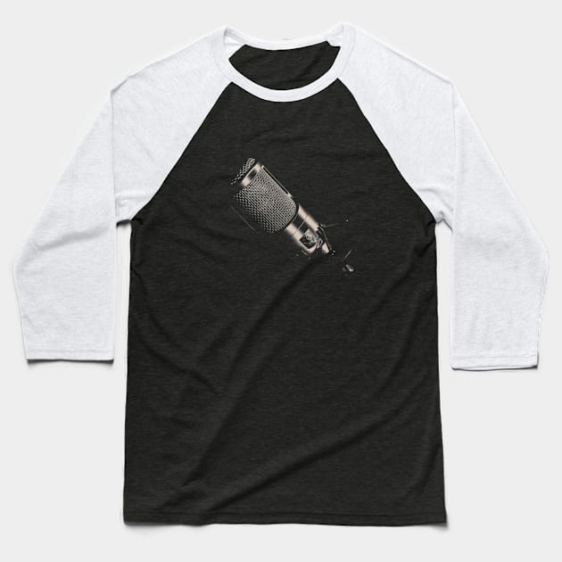 microphone Baseball T-Shirt by FBdesign